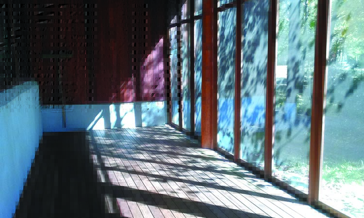 Forest refuge - Couloir de méditation pour les méditations marchées